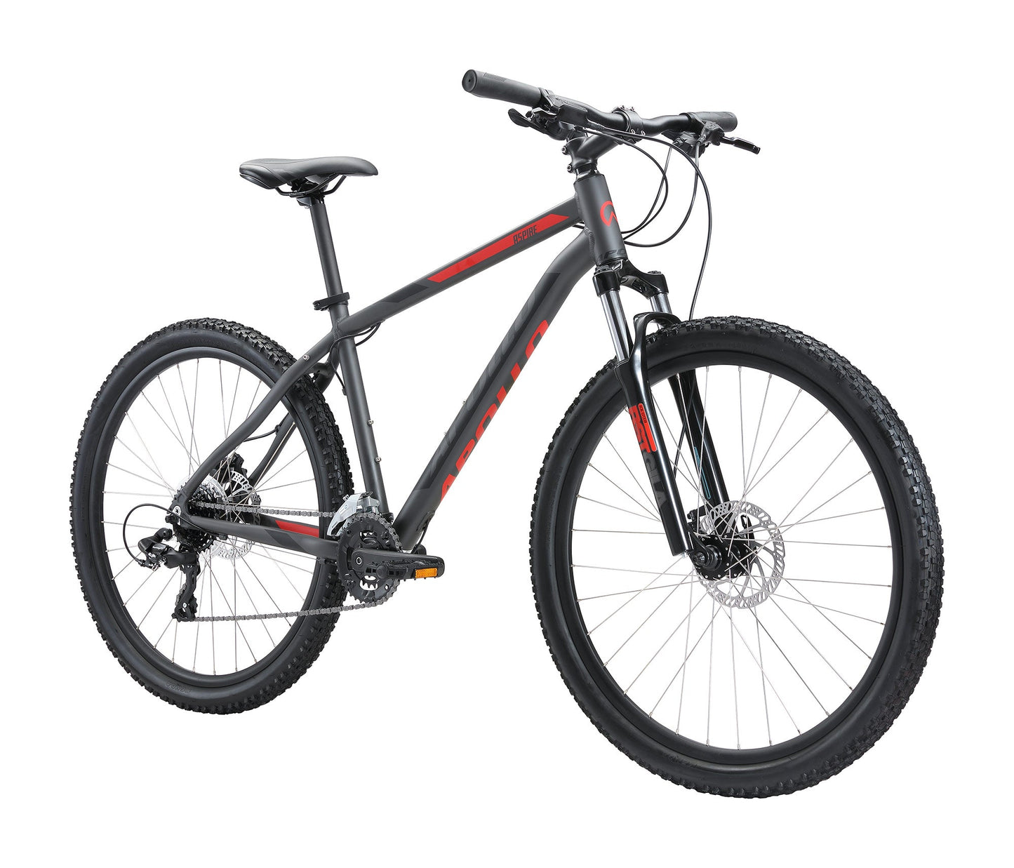 Apollo Aspire 30 Recreational MTB (Matte Charcoal / Black / Red) Apollo