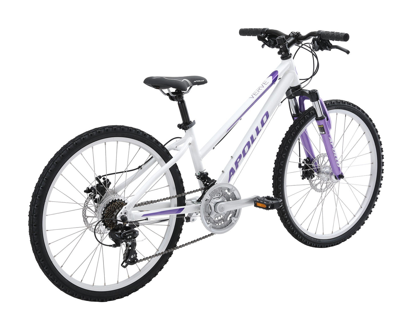 Apollo Verve 24 Youth Bike (Gloss White / Lavender) Apollo