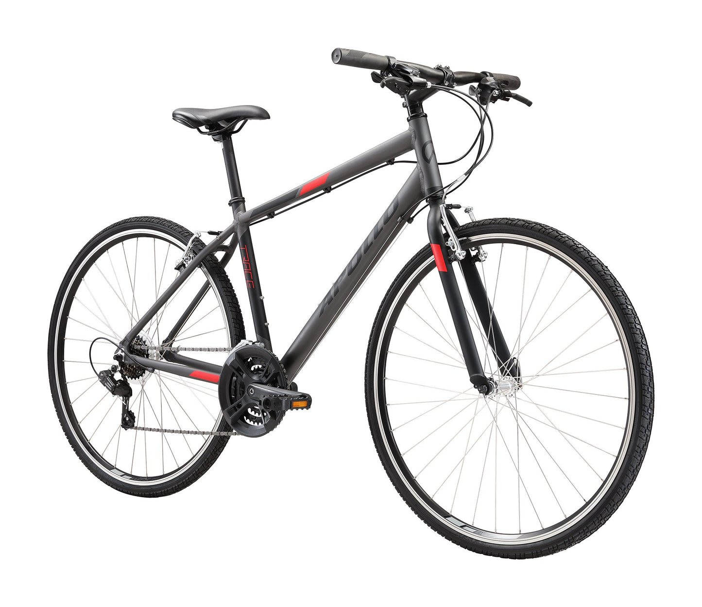 Apollo Trace 10 - Urban Bike (Matte Charcoal / Black / Red) Apollo