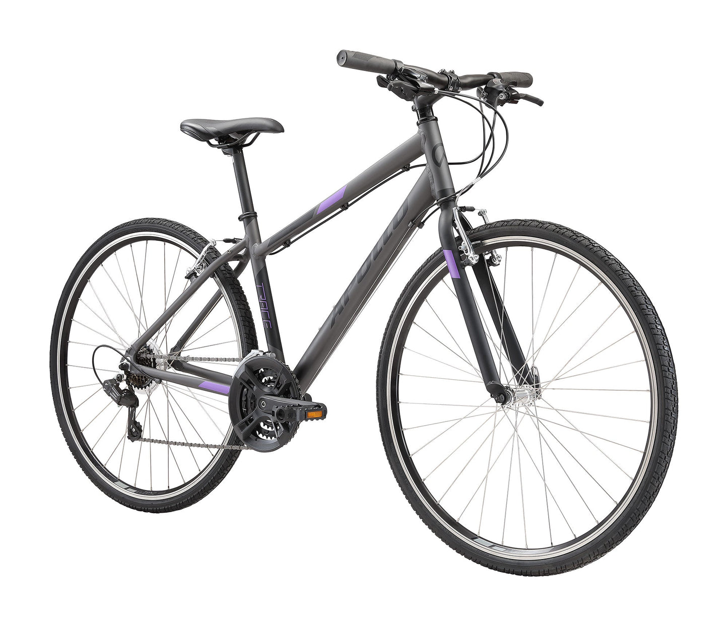 Apollo Trace 10 WS - Womens Urban Bike (Matte Charcoal / Black / Lavender) Apollo