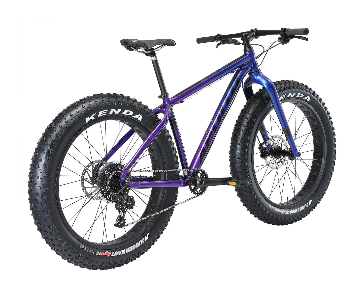 Apollo Stout 20 - 26" Fatbike (Gloss Navy Blue, Purple Fade / Black) Apollo