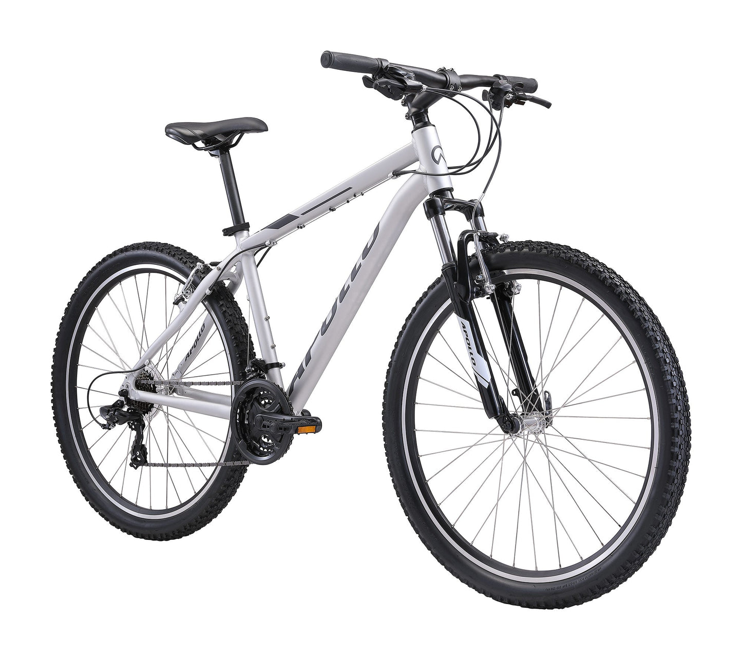 Apollo Aspire 10 - 27.5" Recreational MTB (Matte Silver / Charcoal) Apollo