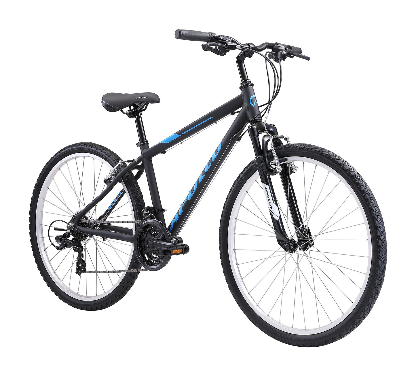 Apollo Summit 10 - 26" Recreational MTB (Matte Black / Blue) Apollo