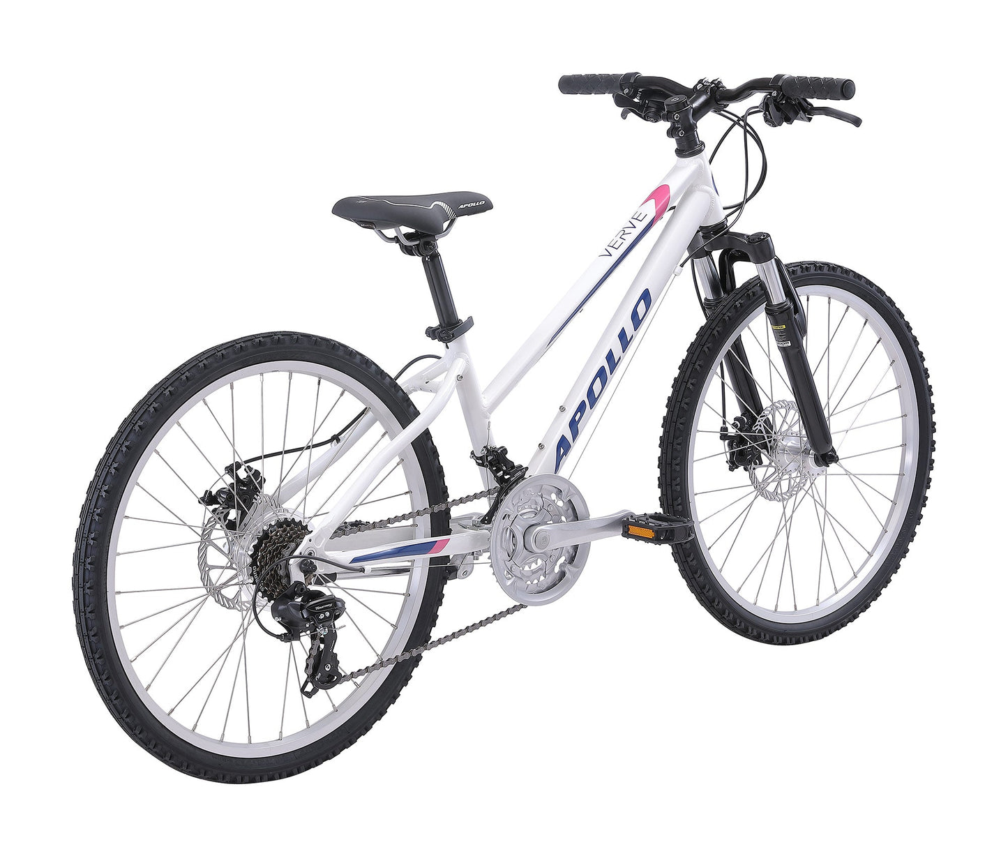Apollo Verve - 24" Youth Bike (Gloss White / Navy Blue / Pink) Apollo