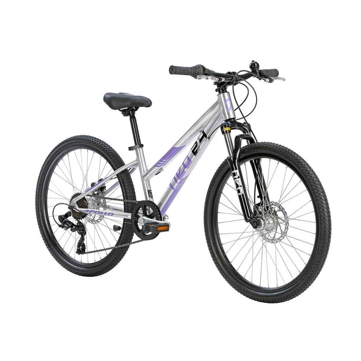 Neo Disc+ 24 7s Girl's Bike (Brushed Alloy / Lavender / Black) Neo