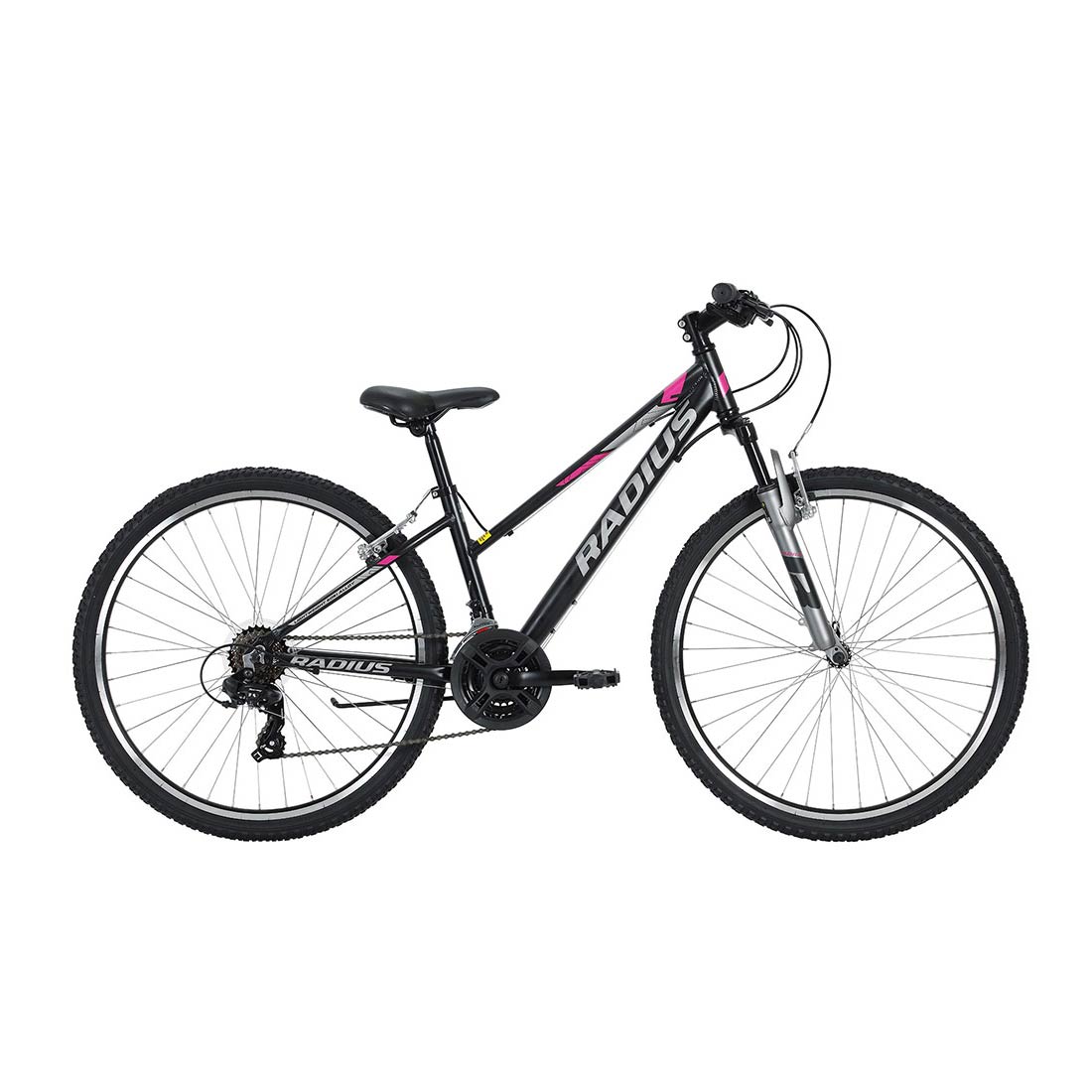 Radius Nova 20 Recreational MTB (Matte Black / Chrome / Pearl Pink) Radius