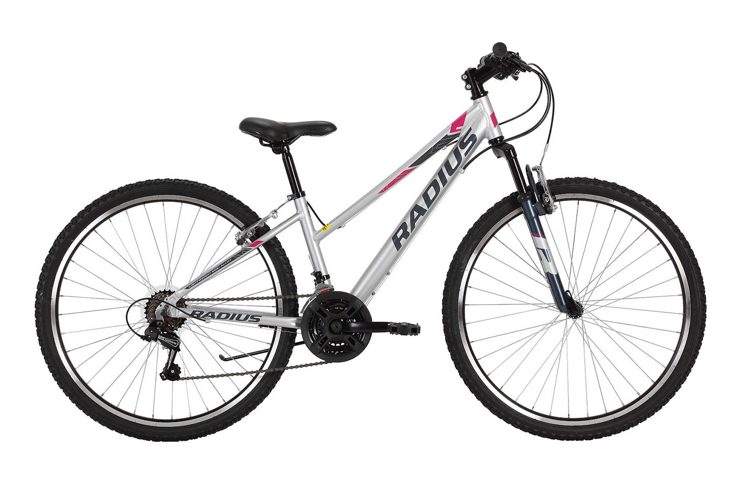 Radius Nova 10 Recreational MTB (Gloss Chrome / Charcoal / Pink) Radius