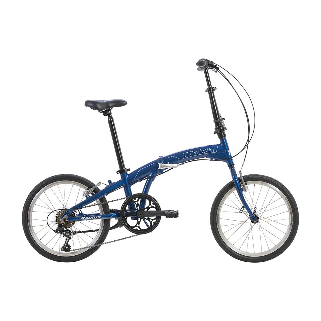 Radius Stowaway 20" Folding Bike (Gloss Navy Blue / Gloss Chrome) Radius