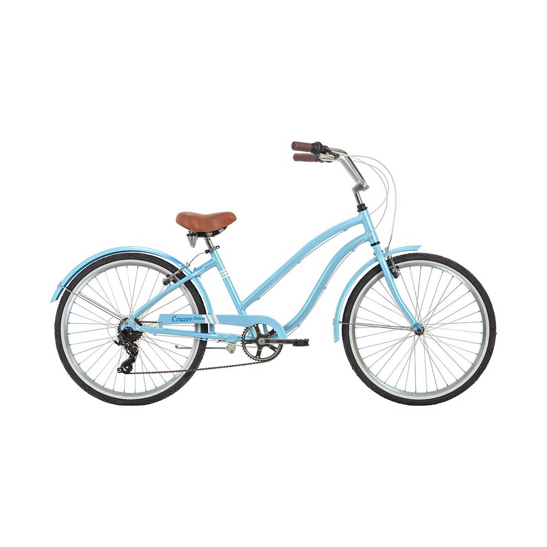 Radius Cruzer Deluxe Step Thru Beach Cruiser (Gloss Ice Blue) Radius