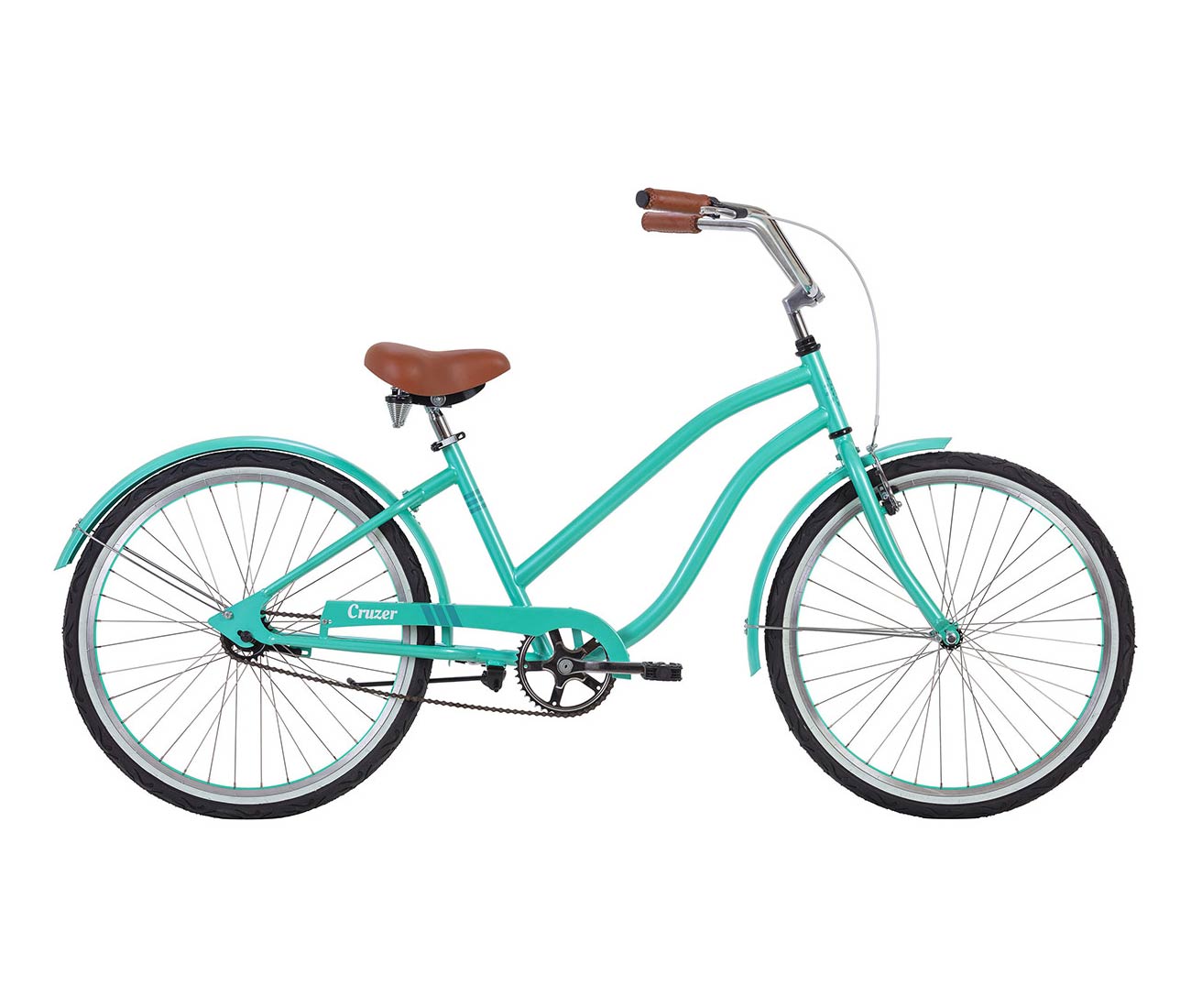 Radius Cruzer Step Thru Beach Cruiser Bicycle (Gloss Teal) Radius