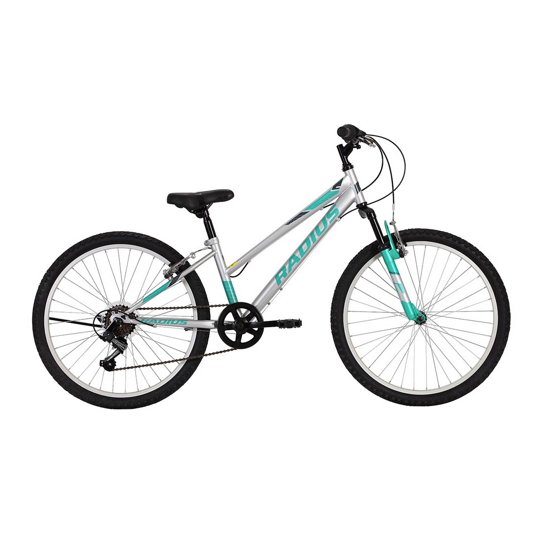 Radius Lynx 24" Youth Bicycle (Gloss Chrome / Turquoise / Charcoal) Radius