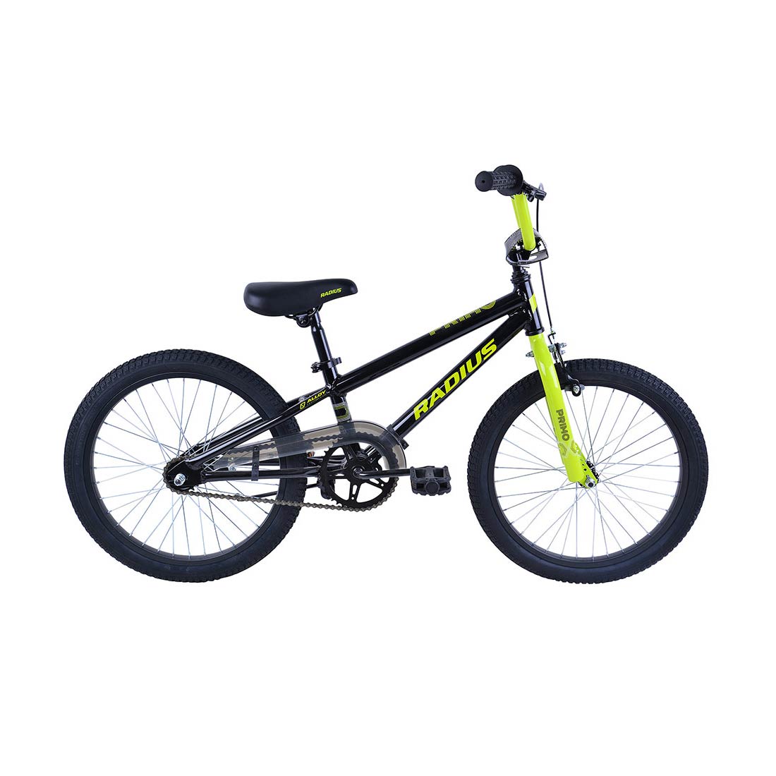 Radius Primo AL 20" Youth Bicycle (Gloss Black / Lime) Radius