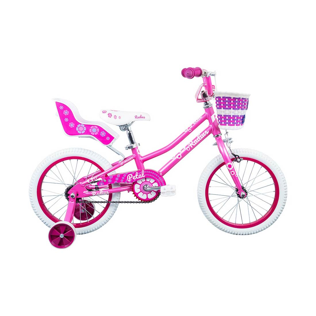Radius Petal AL 16" Juvenile Bicycle (Gloss Pink / White / Dark Pink) Radius