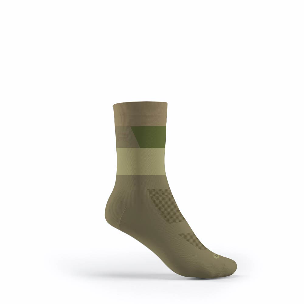 FLR Elite 14cm Cycling Socks Army Green FLR