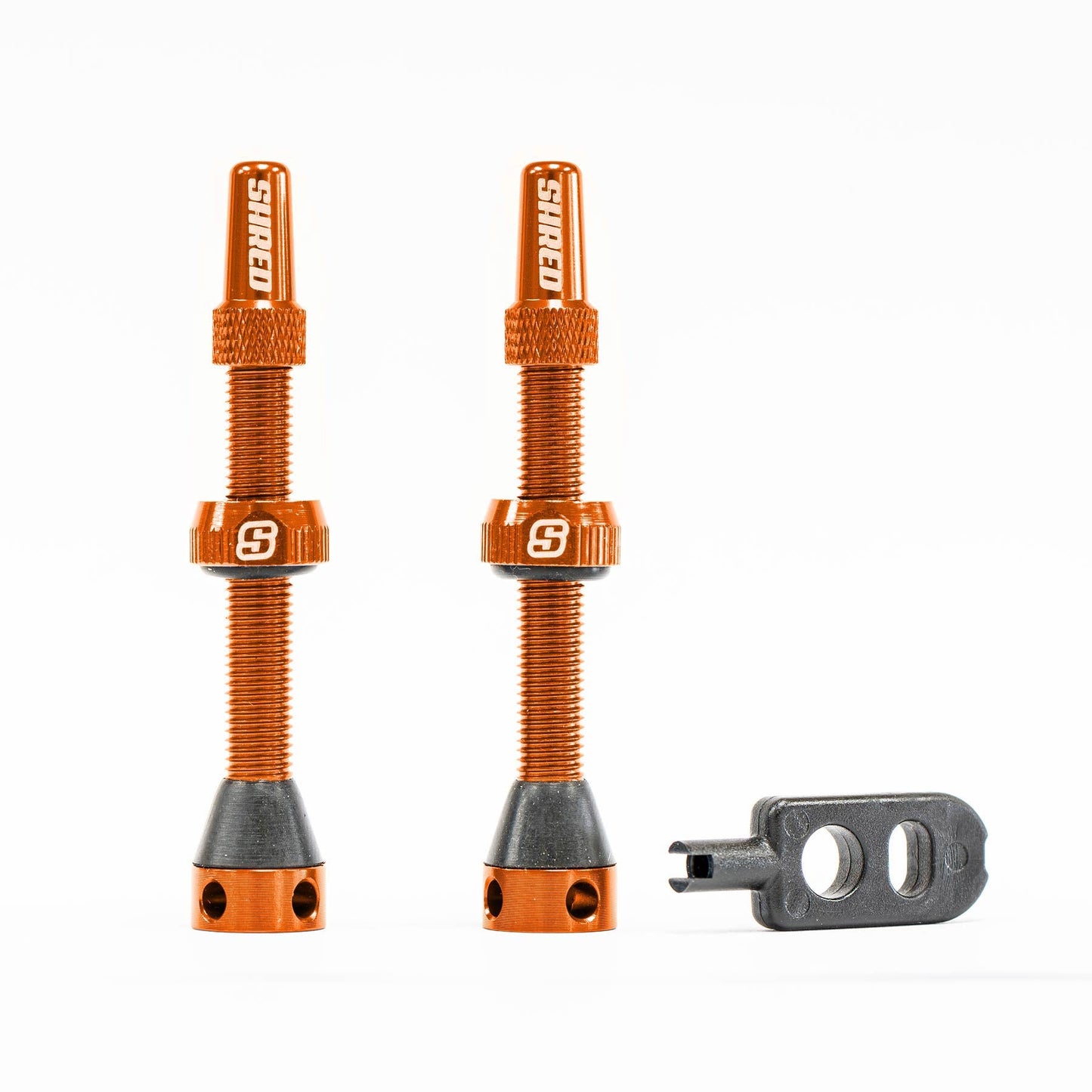 Shred Tubeless Valves Set - 50mm Orange Shred