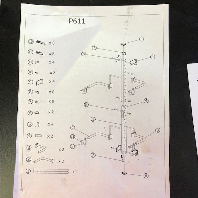 Icetoolz 2 X Bike Heavy Duty Wall Mounted Storage Rack Icetoolz
