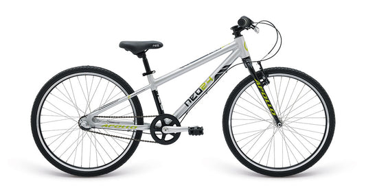 Neo 24 3i Boys Bike (Brushed Alloy / Black / Lime)