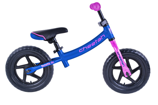 Cheetah Estella Girls Jr 12" Balance Bike (Navy Blue/Pink) Cheetah
