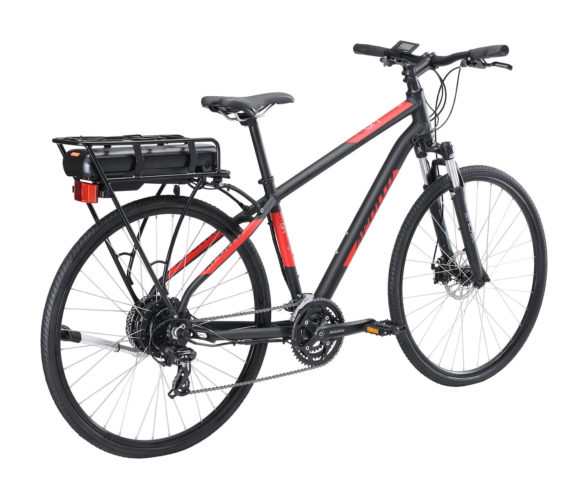 apollo electric bicycle Apollo Eon Commuter 10 E-Bike (Matte Black / Red) – The Bicycle Company