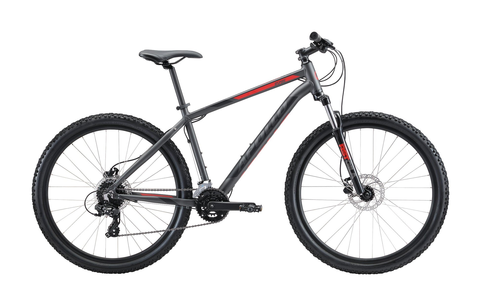 Apollo Aspire 30 Recreational MTB (Matte Charcoal Black Red