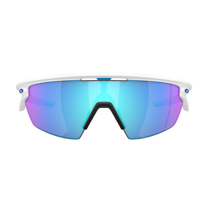 Oakley Sphaera Cycling Glasses (Matte White / Prizm Sapphire Polarised)