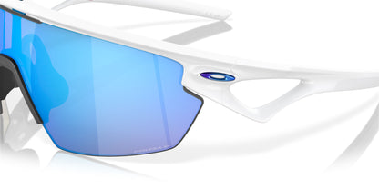 Oakley Sphaera Cycling Glasses (Matte White / Prizm Sapphire Polarised)