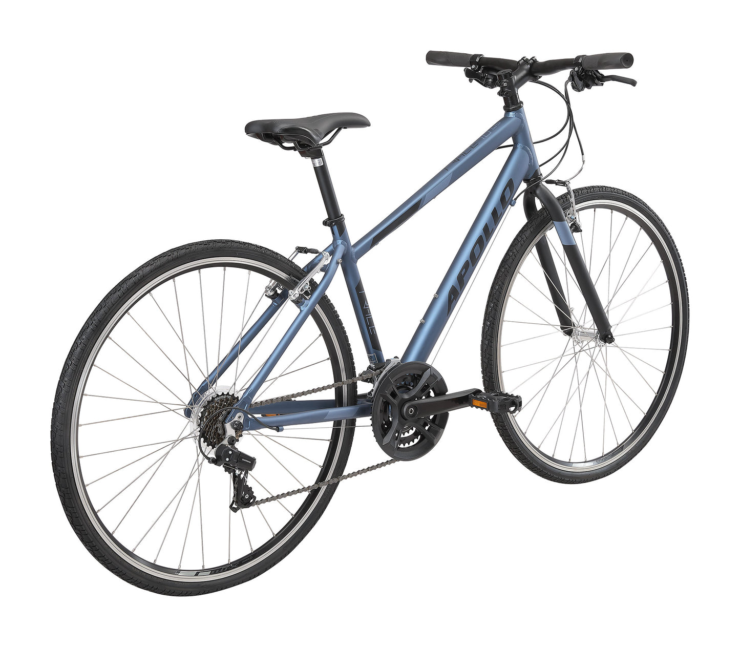 Apollo Trace 10 WS - Womens Urban Bike (Matte Slate / Black / Ice Blue)