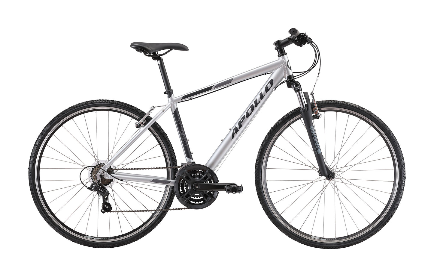 Apollo Transfer 10 - Urban Bike (Matte Silver / Black)