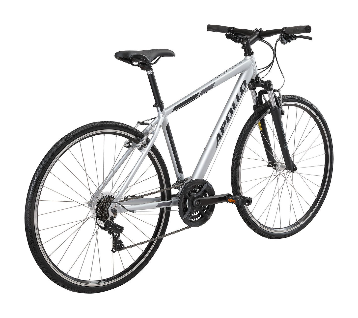 Apollo Transfer 10 - Urban Bike (Matte Silver / Black)