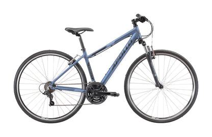 Apollo Transfer 10 WS - Womens Urban Bike (Matte Slate / Black / Ice Blue)