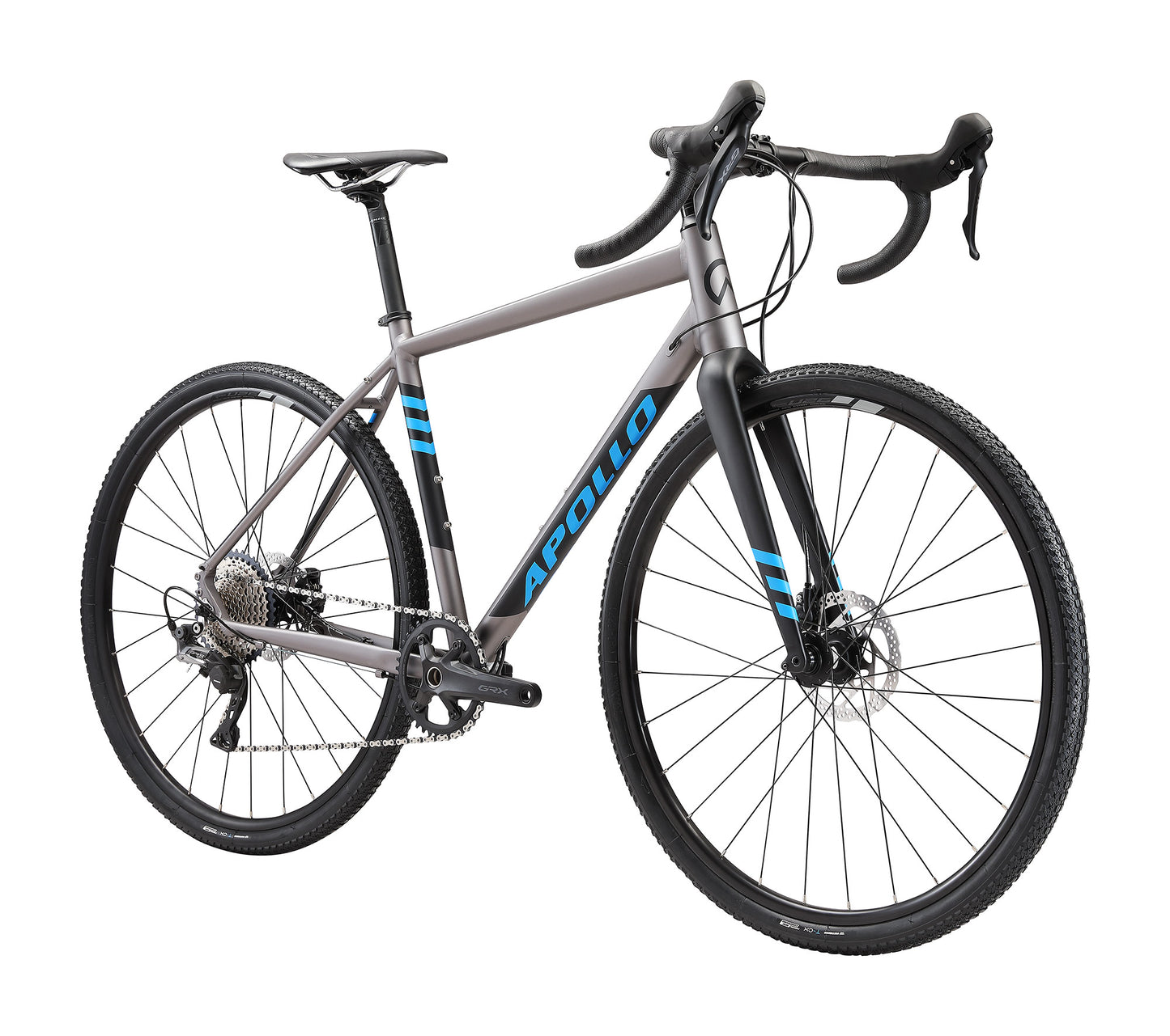 Apollo Scout 21X - Gravel Bike (Matte Charcoal / Black / Blue)