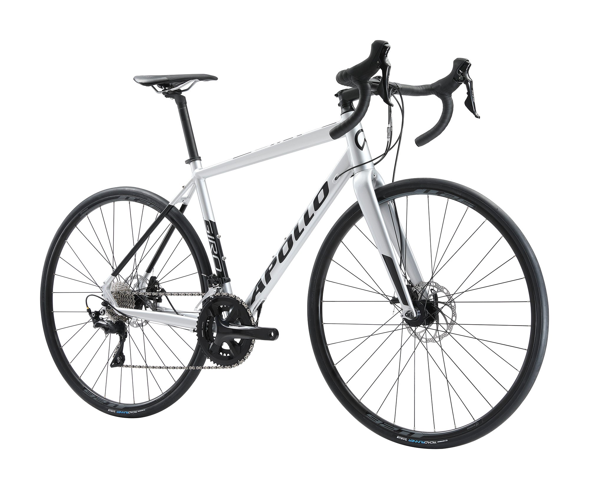 Apollo Giro 30 Road Bike Gloss Silver Black The Bicycle Company