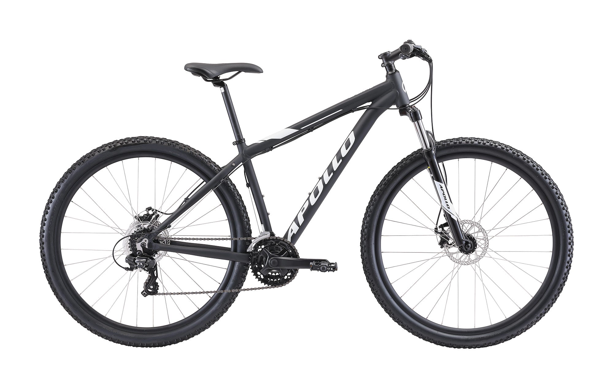 Apollo Xpert 10 29 Recreational MTB Matte Black White The Bicycle Company