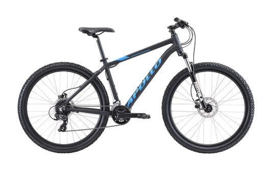 Apollo Aspire 30 - 27.5" Recreational MTB (Matte Black / Blue)