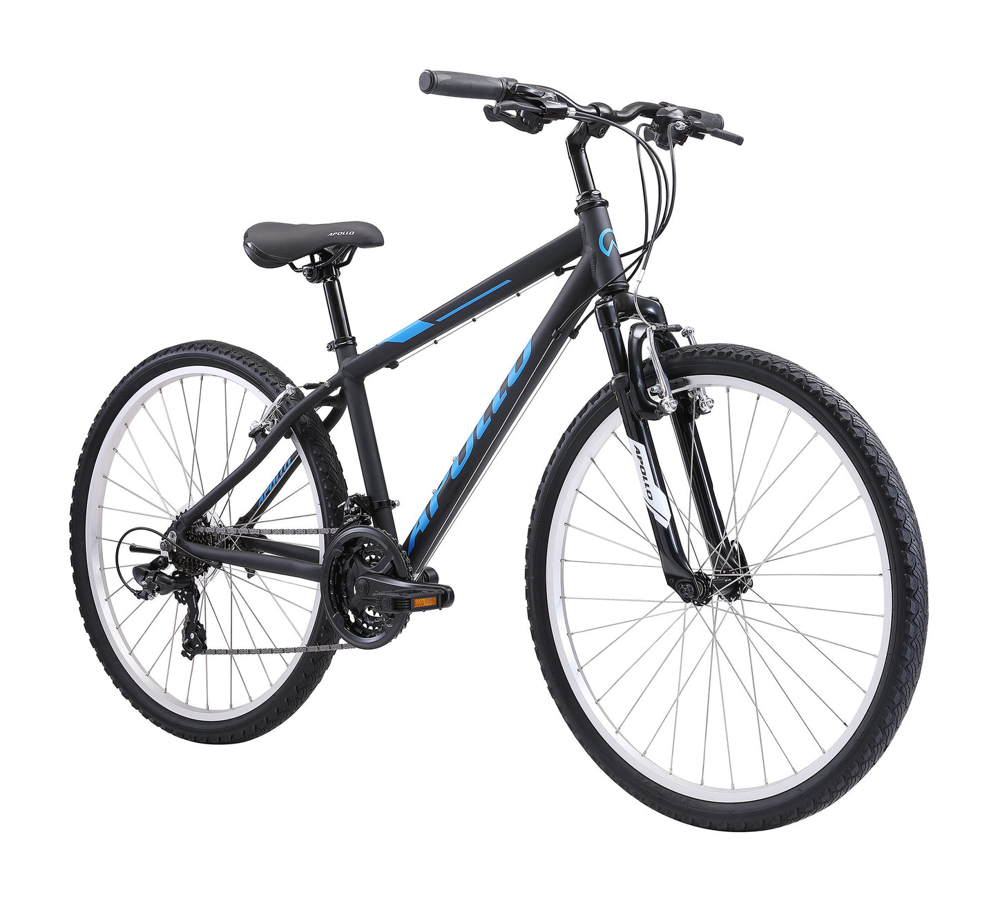 Apollo Summit 10 - 26" Recreational MTB (Matte Black / Blue)