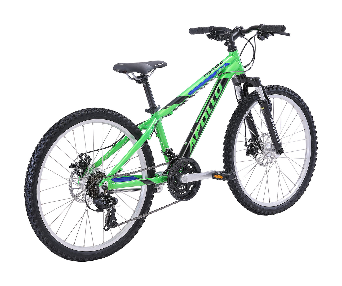 Apollo Panther  - 24" Youth Bike (Gloss Green / Black / Blue)