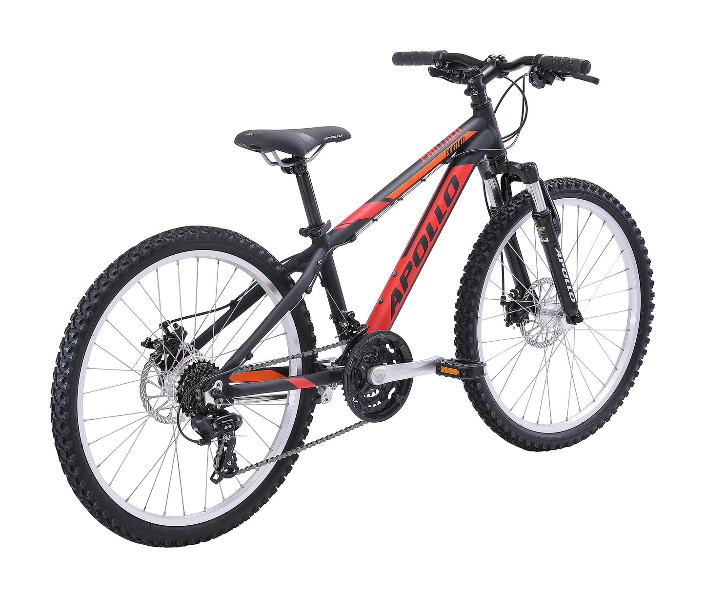 Apollo Panther  - 24" Youth Bike (Matte Black / Red / Orange)