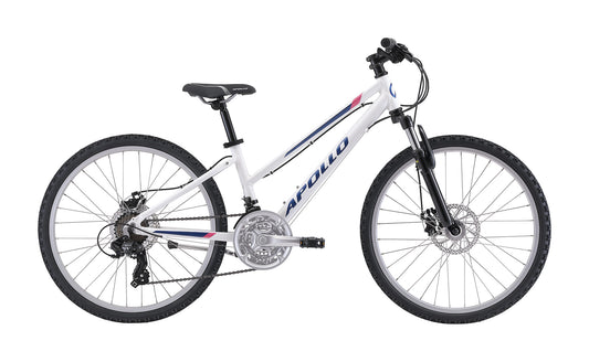 Apollo Verve - 24" Youth Bike (Gloss White / Navy Blue / Pink)