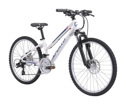 Apollo Verve - 24" Youth Bike (Gloss White / Navy Blue / Pink)