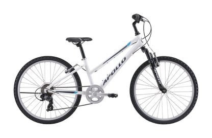 Apollo Paris - 24" Youth Bike (Gloss White / Charcoal / Turquoise)