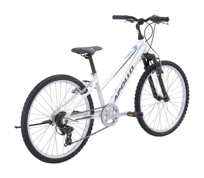 Apollo Paris - 24" Youth Bike (Gloss White / Charcoal / Turquoise)