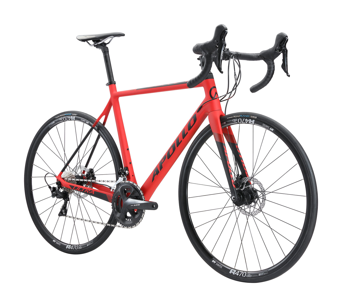 Apollo Ultra 10 - Road Bike (Matte Nude Carbon / Matte Red)