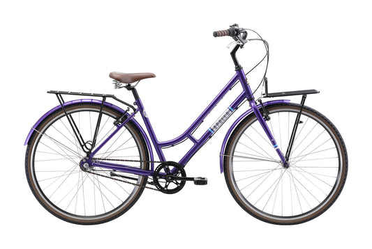 Apollo Mark III WS - Womens Urban Bike (Purple / Silver / Blue)