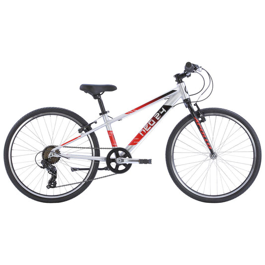 Neo+ 24 7s Boy's Bike (Brushed Alloy / Black, Red Fade)