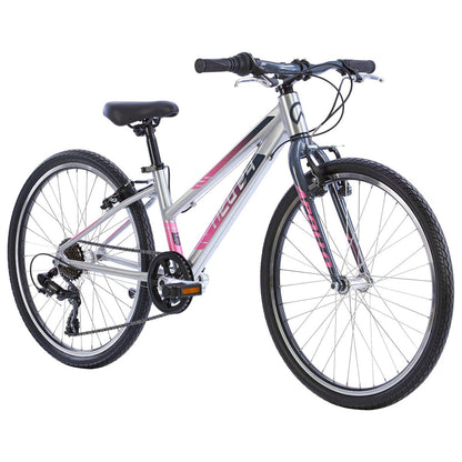 Neo+ 24 7s Girl's Bike (Brushed Alloy / Charcoal, Pink Fade)