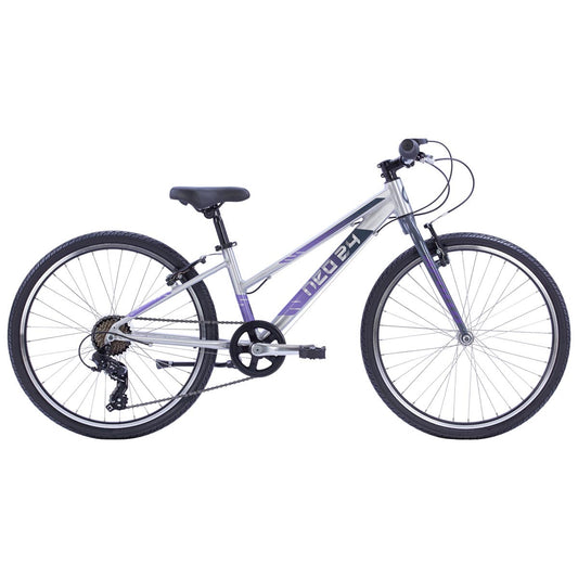 Neo+ 24 7s Girl's Bike (Brushed Alloy / Charcoa, Lavender Fade)