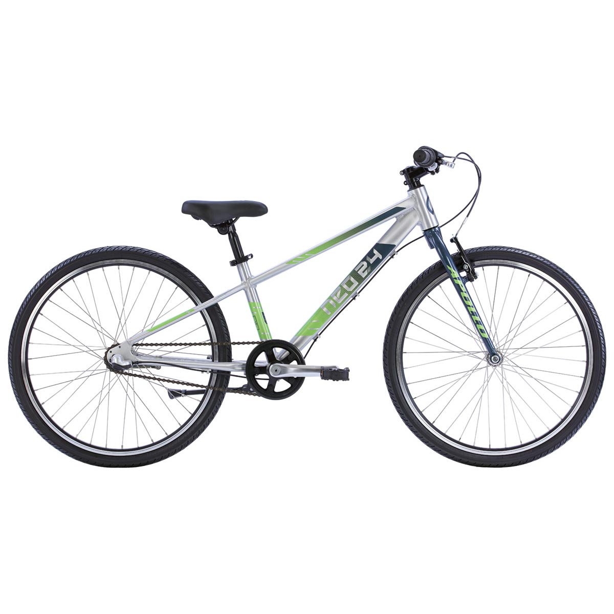 Neo+ 24 3i Boy's Bike ( Brushed Alloy / Slate, Lime Green Fade)