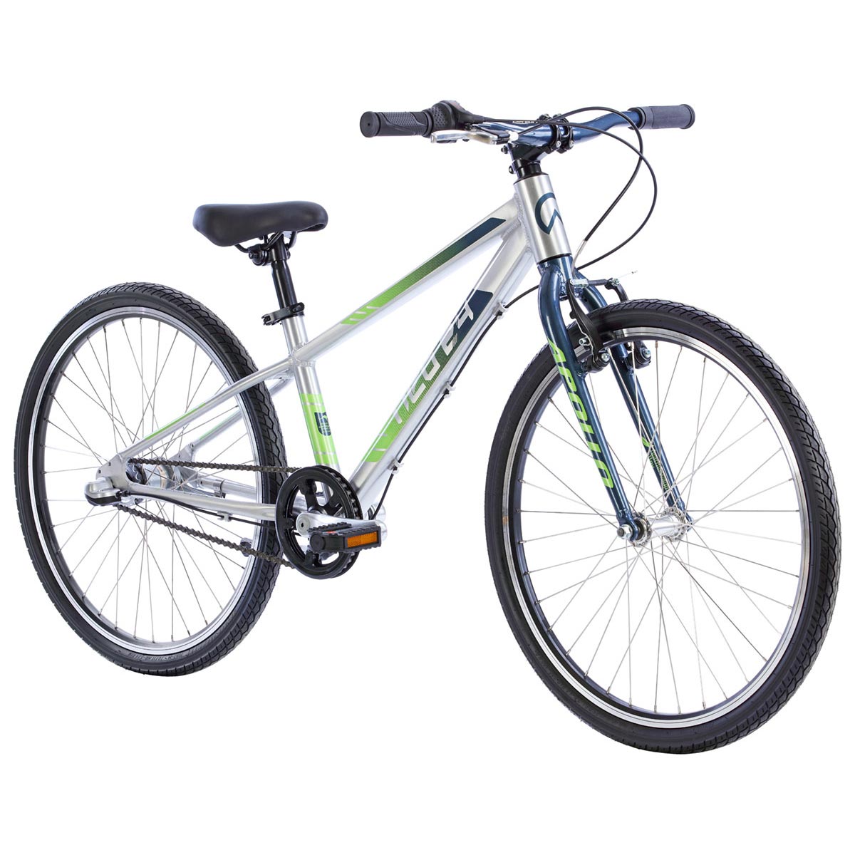 Neo+ 24 3i Boy's Bike ( Brushed Alloy / Slate, Lime Green Fade)