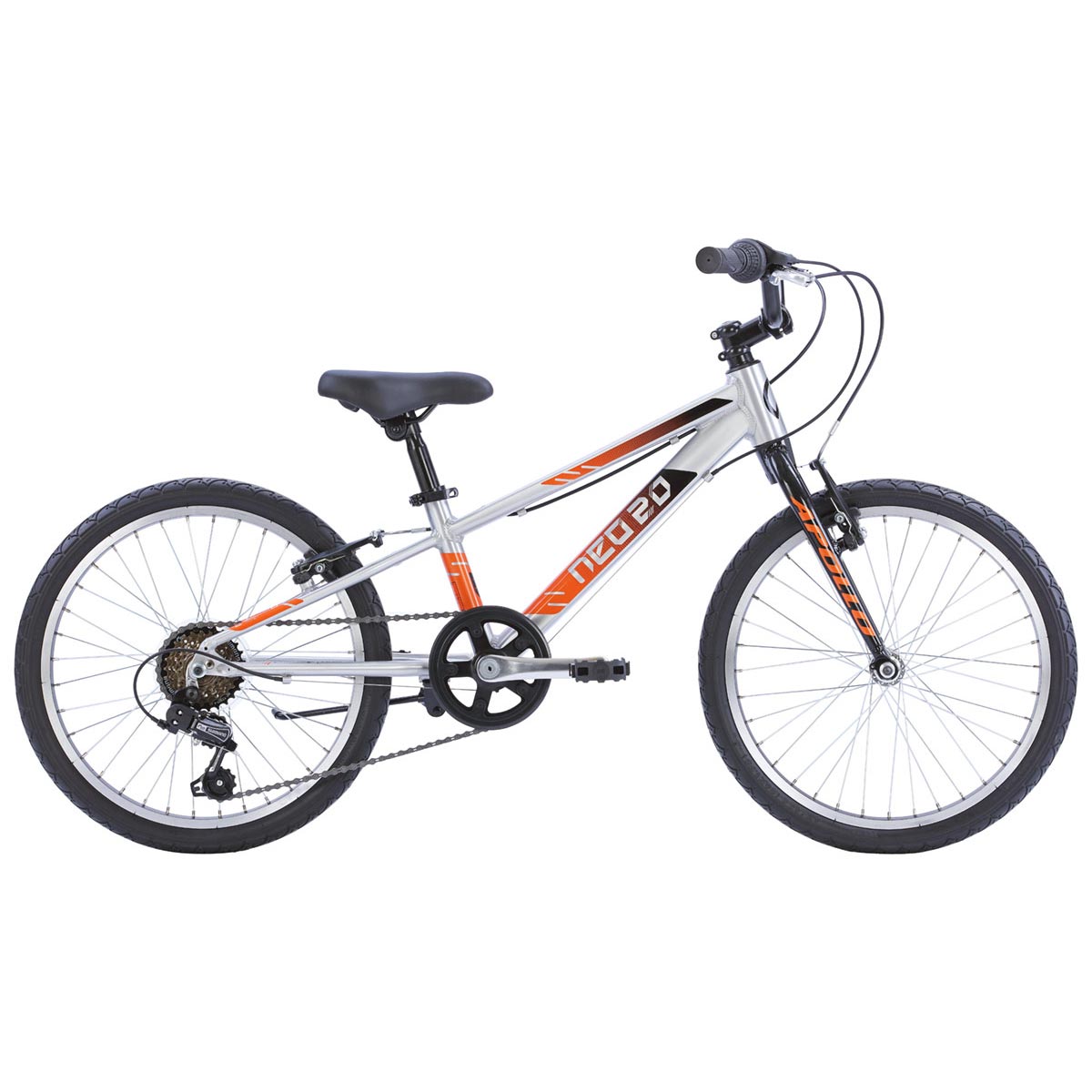 Neo+ 20 6s Boy's Bike (Brushed Alloy / Black, Orange Fade)