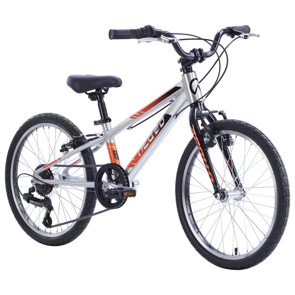 Neo+ 20 6s Boy's Bike (Brushed Alloy / Black, Orange Fade)